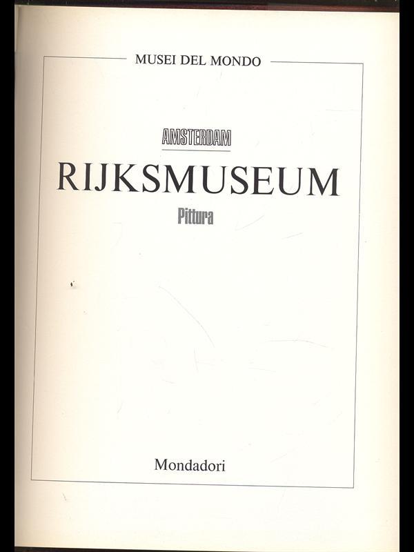 Musei del mondo. Rijksmuseum pitturaAmsterdam