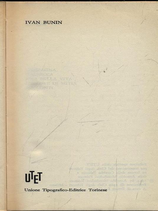 Premio Nobel 1933. Ivan Bunin - copertina