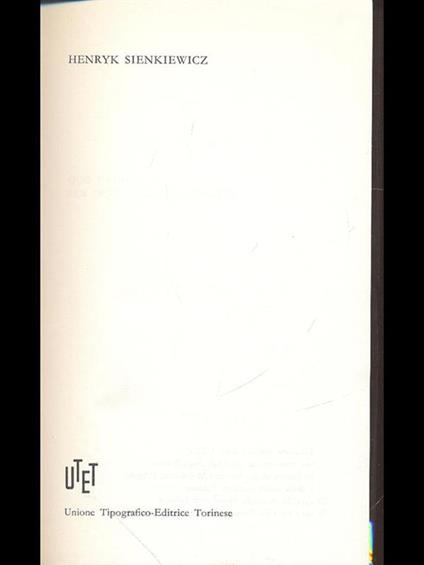 Henryk Sienkiewicz Premio Nobel 1905 - copertina
