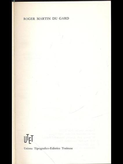 Roger Martin du Gard Premio Nobel1937 - copertina