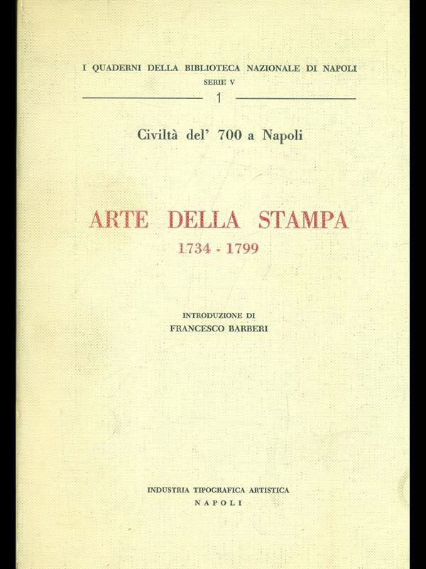 Arte della stampa 1734-1799