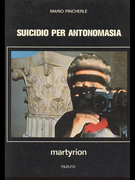 Suicidio per antonomasia - Mario Pincherle - copertina