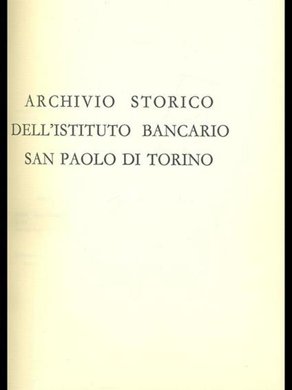 Archivio storico dell'Istituto Bancario San Paolo di Torino - copertina