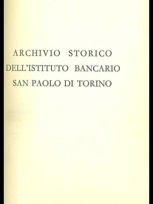 Archivio storico dell'Istituto Bancario San Paolo di Torino - copertina