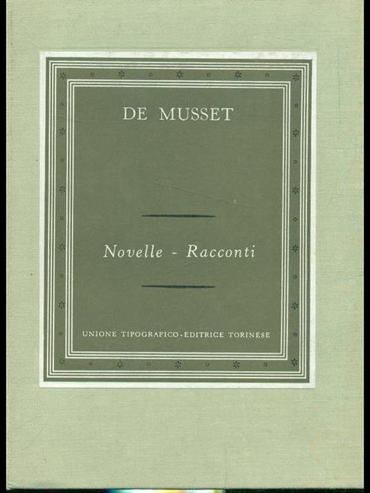 Novelle - Racconti - Alfred de Musset - copertina