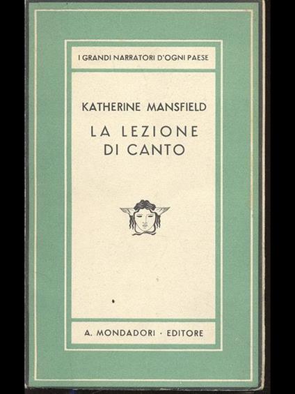 La lezione di canto - Katherine Mansfield - copertina