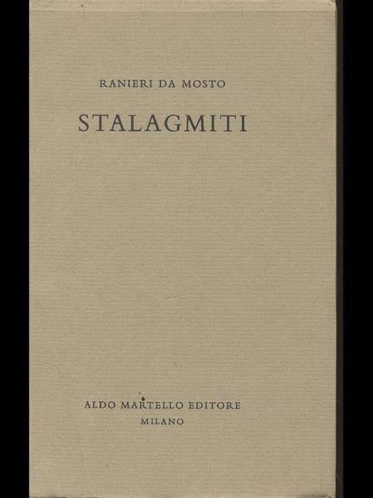 Stalagmiti - Ranieri Da Mosto - copertina