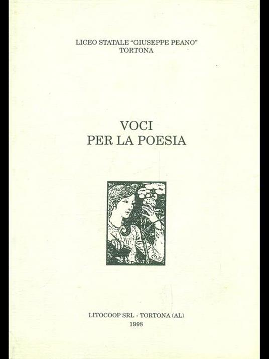 Voci per la poesia - copertina