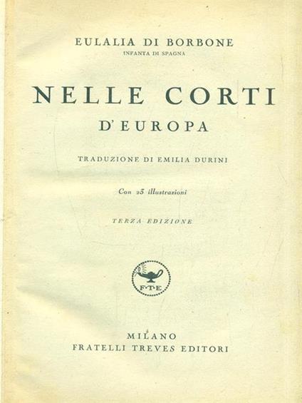 Nelle corti d'Europa - Eulalia di Borbone - copertina