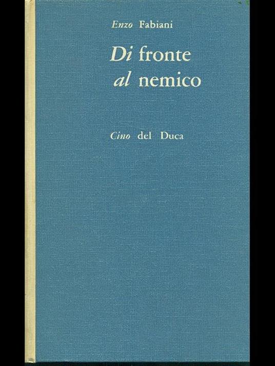 Di fronte al nemico - Enzo Fabiani - copertina