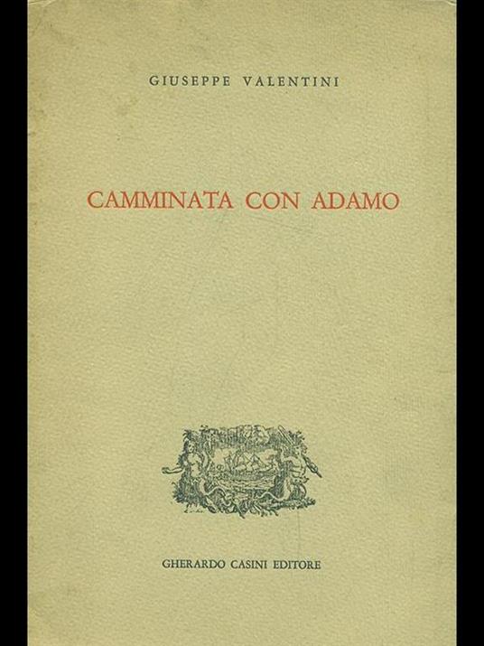 Camminata con Adamo - Giuseppe Valentini - copertina
