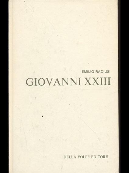 Giovanni XXIII - Emilio Radius - copertina