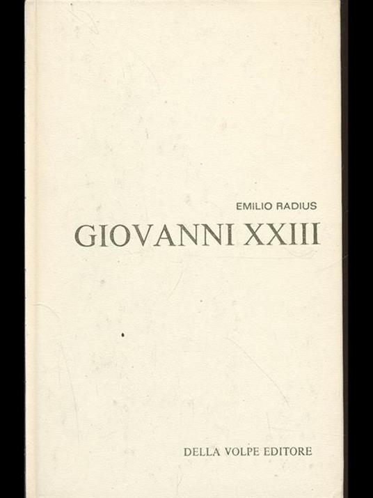 Giovanni XXIII - Emilio Radius - copertina