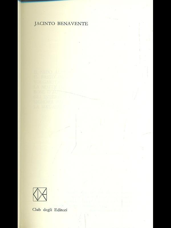 Premio Nobel 1922: Jacinto Benavente. Opere