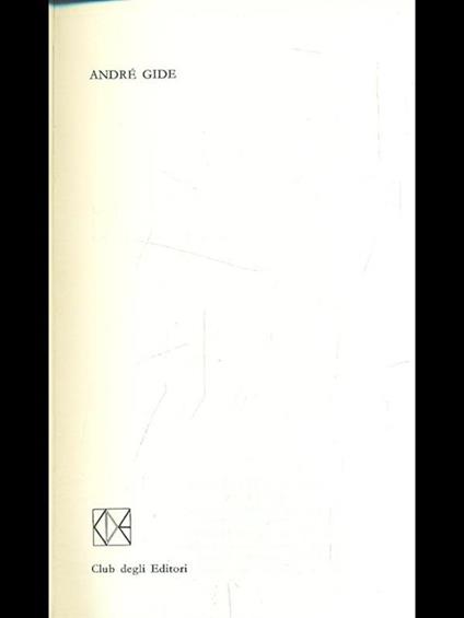 Premio Nobel 1947: André Gide - André Gide - copertina