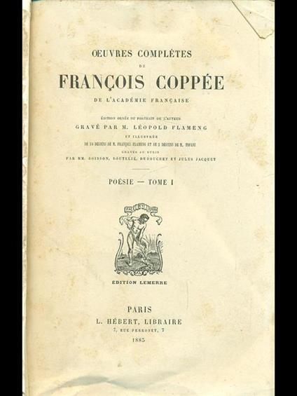 Oeuvres completes. Poesie. TomeI - François Coppée - copertina
