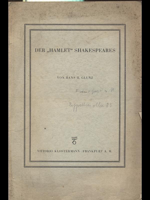 Der Hamlet Shakespeares