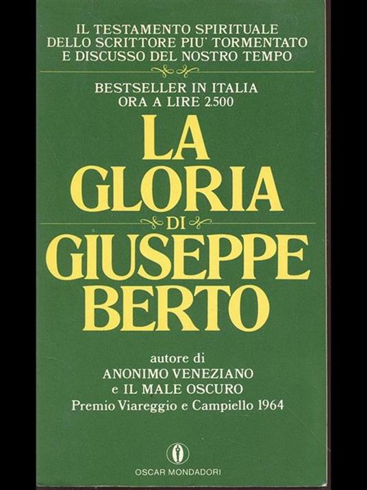 La gloria - Giuseppe Berto - copertina