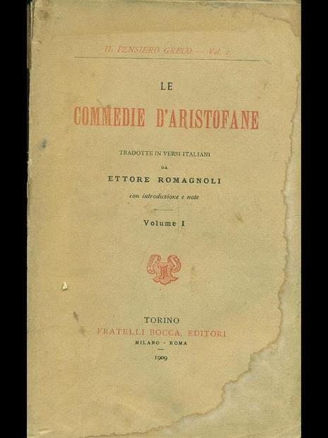 Le commedie d'Aristofane vol. 1 - copertina