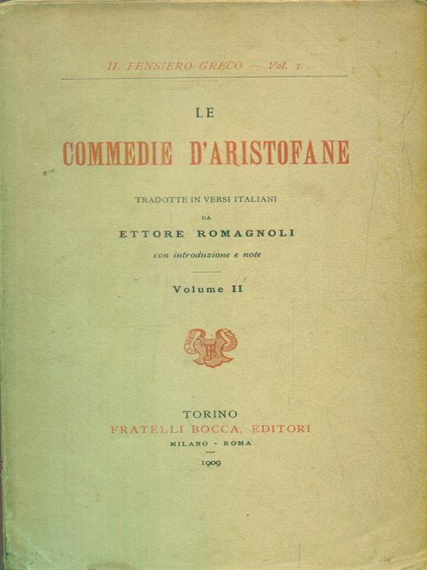 Le commedie d'Aristofane vol. 1