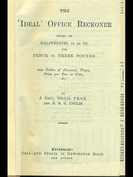 The Ideal office reckoner - copertina