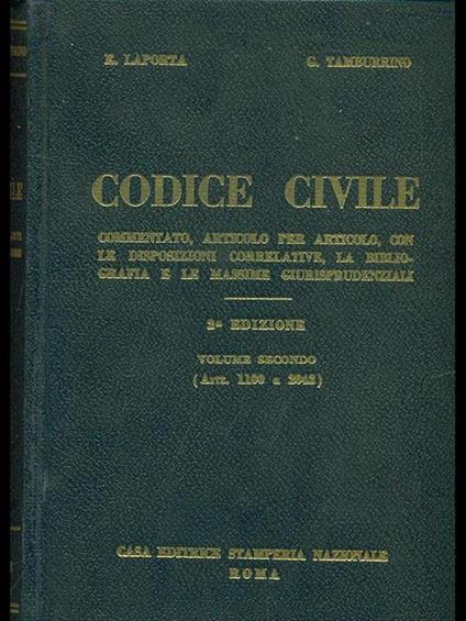 Codice civile Vol. II - copertina