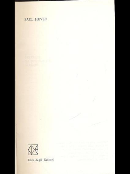 Premio Nobel 1910: Paul Heyse - Paul von Heyse - copertina