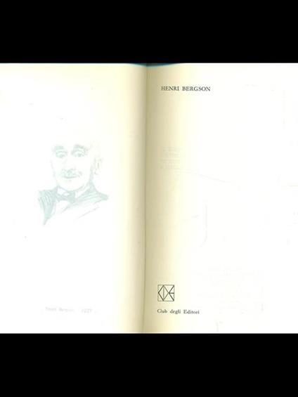 Premio Nobel 1927: Henri Bergson - Henri Bergson - copertina