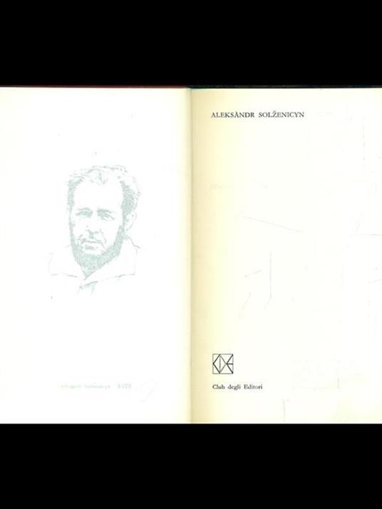 Premio Nobel 1970: Aleksandr Solzenicyn - Aleksandr Solzenicyn - copertina