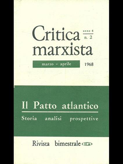 Critica marxista n. 2 / marzo-aprile 1968 - copertina