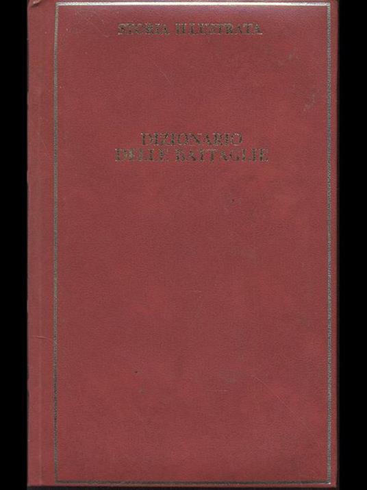 Dizionario delle battaglie - copertina