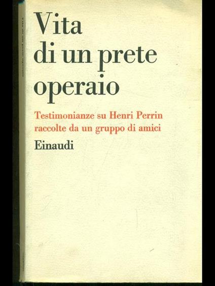 Vita di un prete operaio - copertina