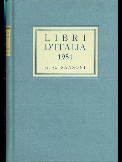 Libri d'Italia 1951 - copertina