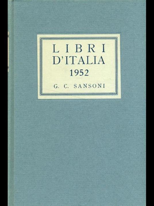 Libri d'Italia 1952 - copertina