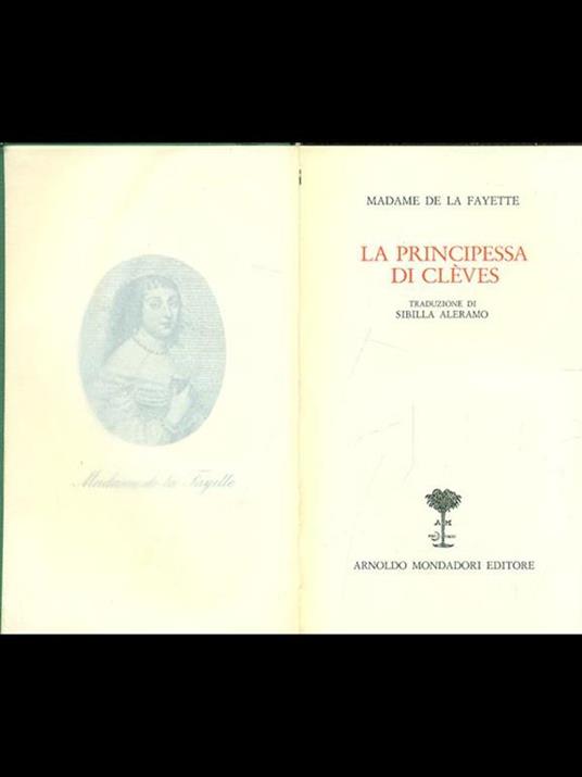 La principessa di Cleves - M. Madeleine La Fayette - copertina