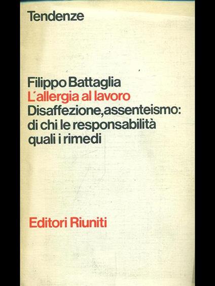 L' allergia al lavoro - copertina