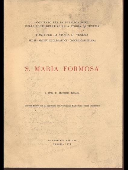 S. Maria Formosa - Maurizio Rosada - copertina