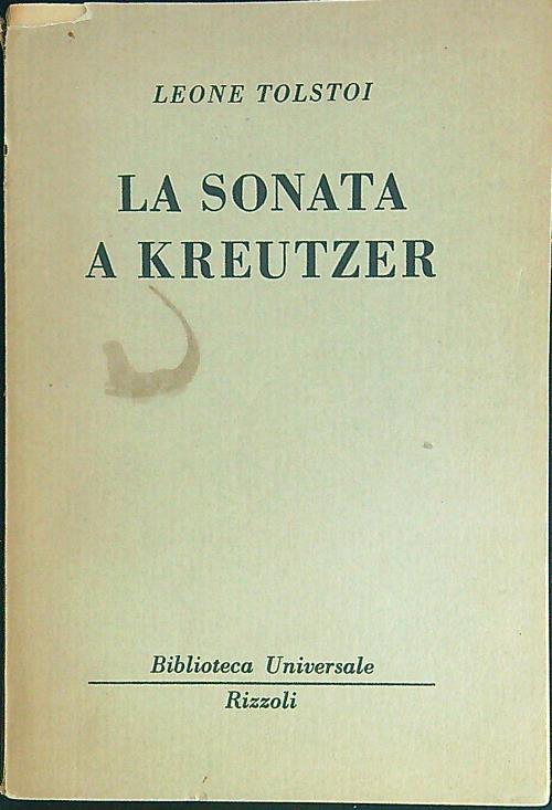 La sonata a Kreutzer - Leone Tolstoi - copertina