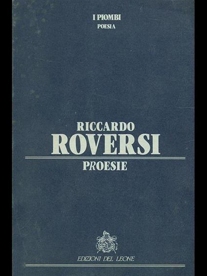 Proesie - Riccardo Roversi - copertina