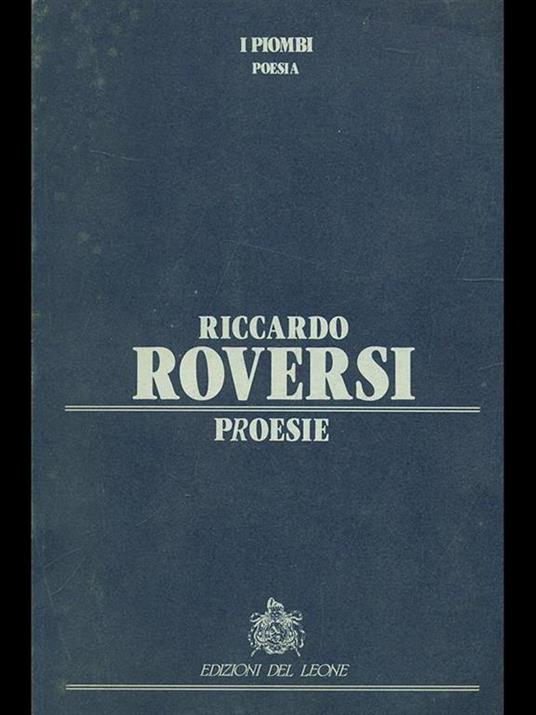 Proesie - Riccardo Roversi - copertina