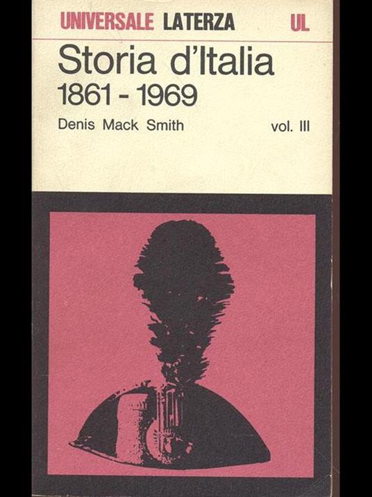 Storia d'Italia 1861-1969 - Denis Mack Smith - copertina