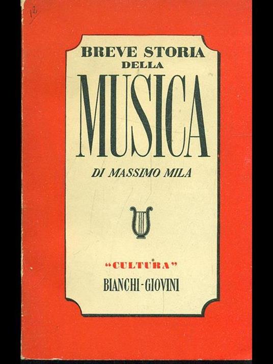 Breve storia della musica - Massimo Mila - copertina
