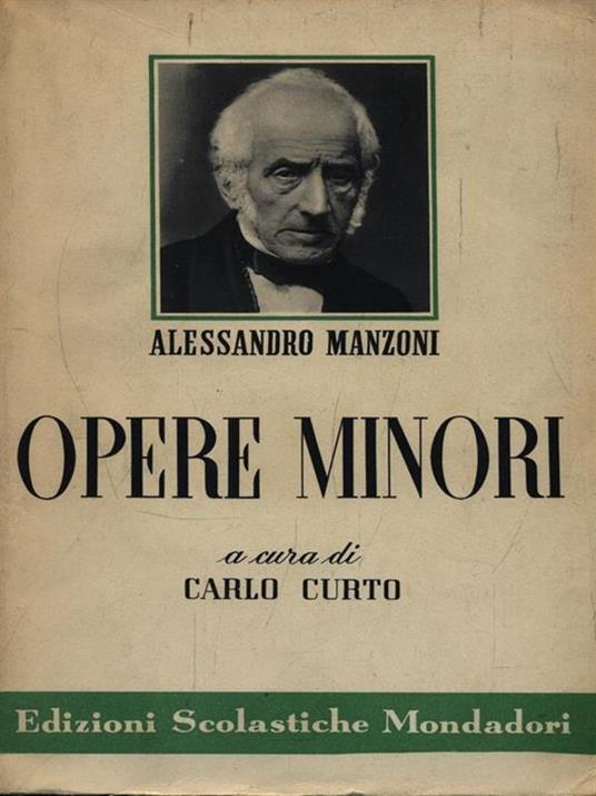 Opere minori - Alessandro Manzoni - copertina