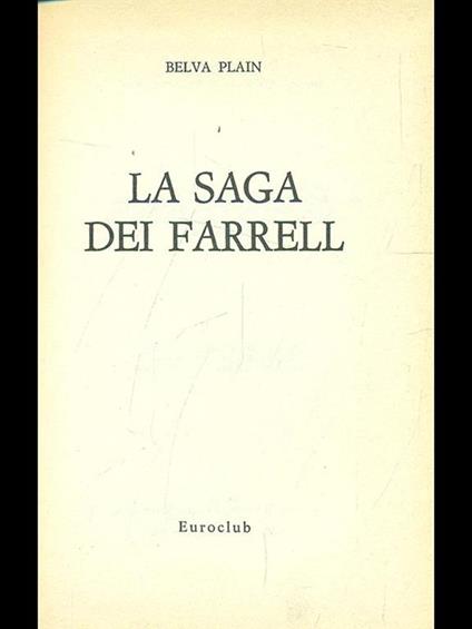 La saga dei Farrell - Belva Plain - copertina
