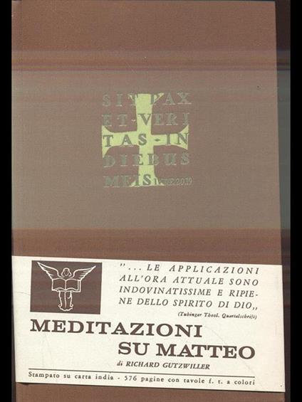 Meditazioni su Matteo - Richard Gutzwiller - copertina