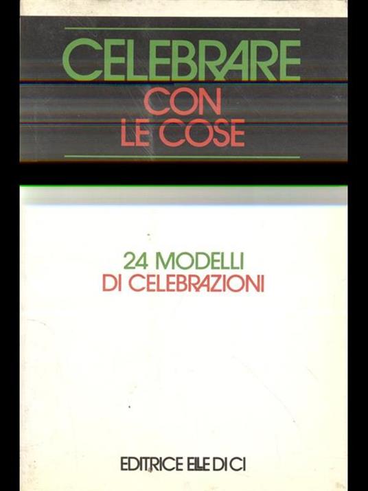 Celebrare con le cose - copertina