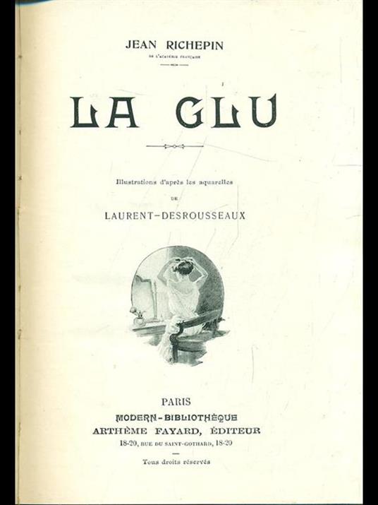 La glu - Jean Richepin - copertina