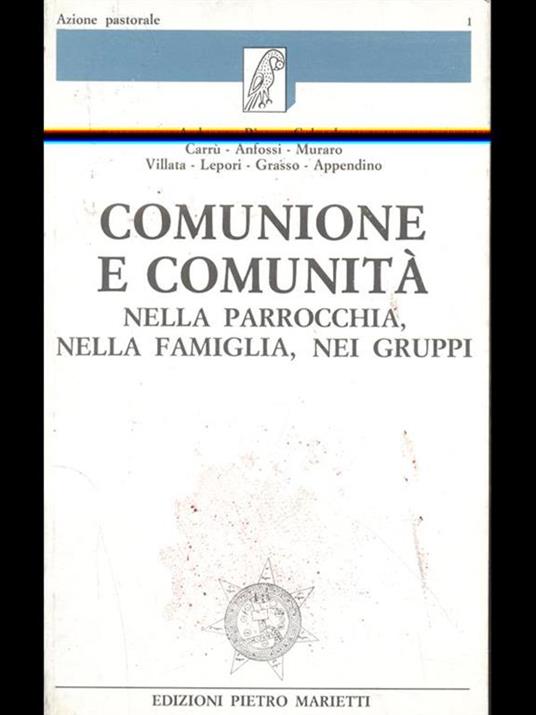 Comunione e comunità - copertina