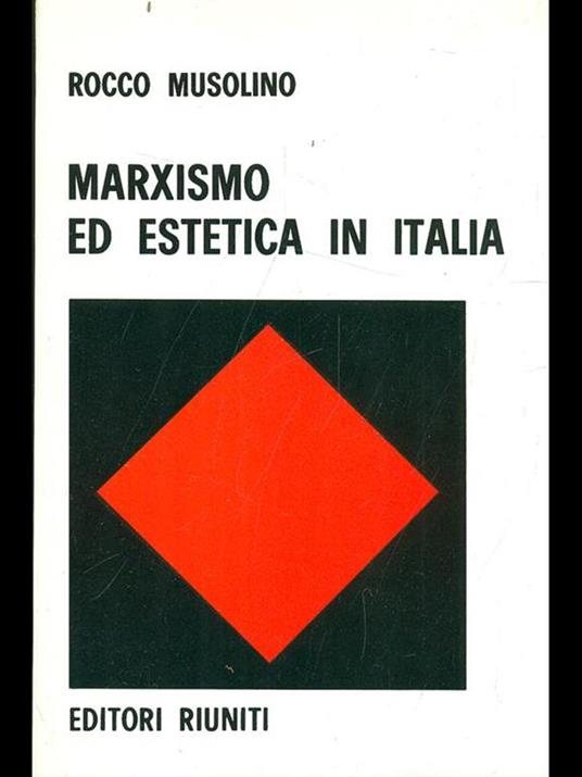 Marxismo ed estetica in Italia - Rocco Musolino - copertina
