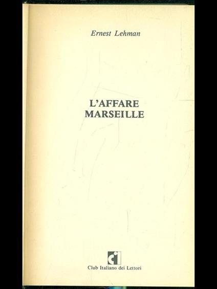 L' affaire Marseille - copertina